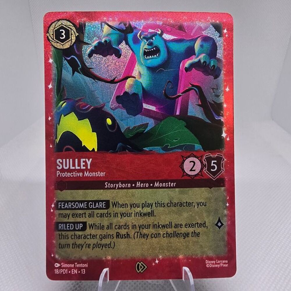 Sulley Protective Monster 18/PD1 Ruby Foil Promo Attack of the Vine Lorcana